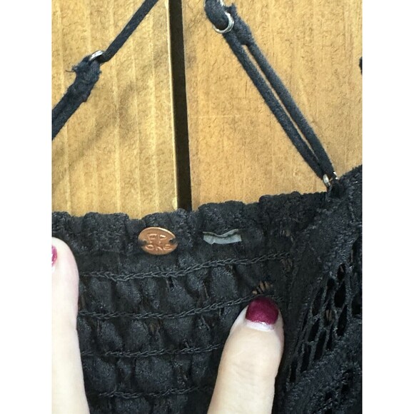 Free People Adella Black Lacey Mini Length Dress Women’s Size Small - Picture 6 of 8